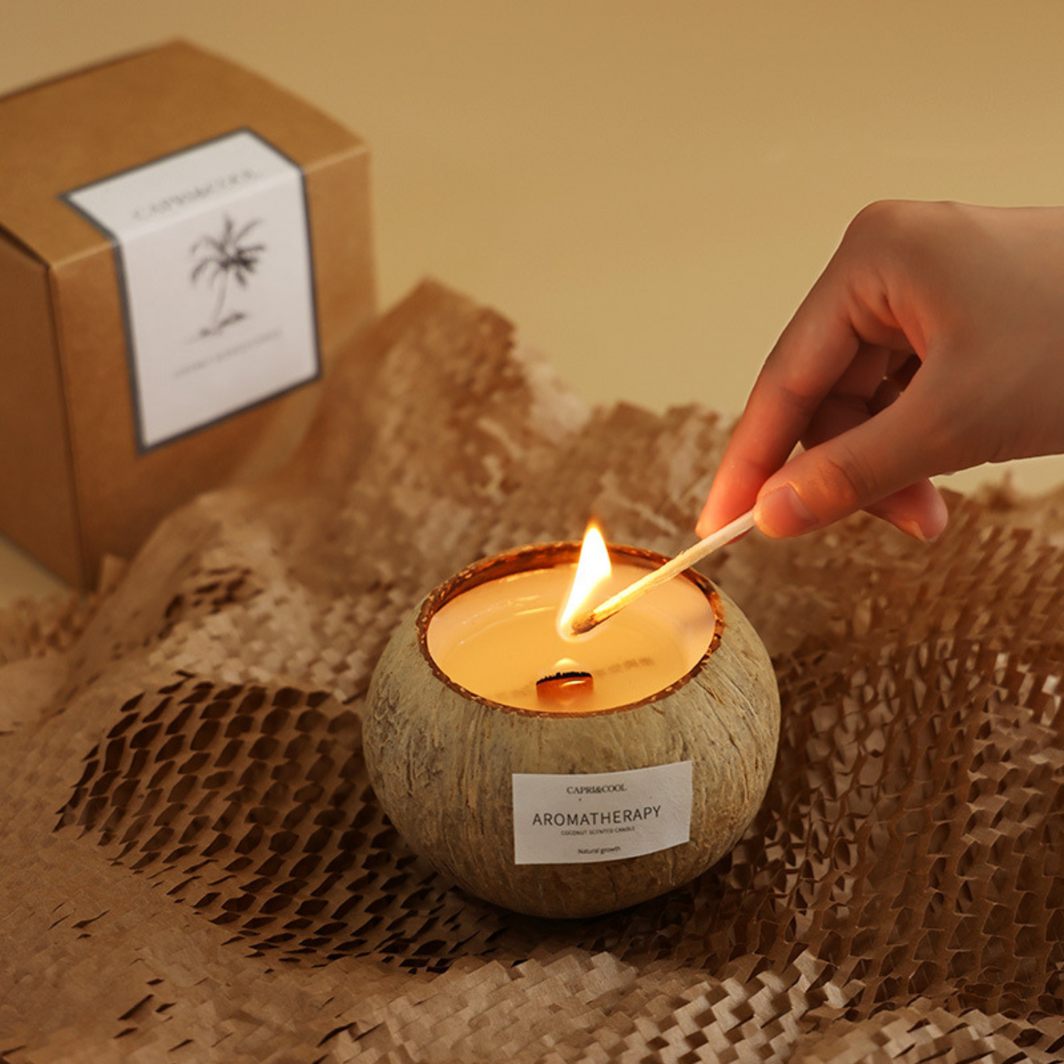 Coconut Shell Aromatherapy Candle