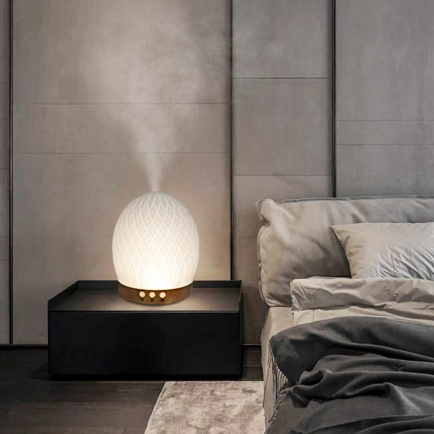 Ultrasonic Aromatherapy Diffuser with Night Light and Safety Features - 300ML