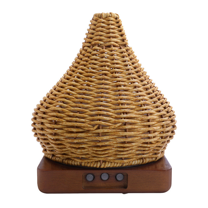 Wicker-Inspired Ceramic Aromatherapy Diffuser - Rattan Design Series 300ML