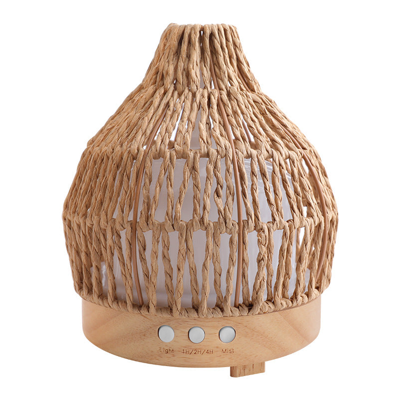 Wicker-Inspired Ceramic Aromatherapy Diffuser - Rattan Design Series 300ML