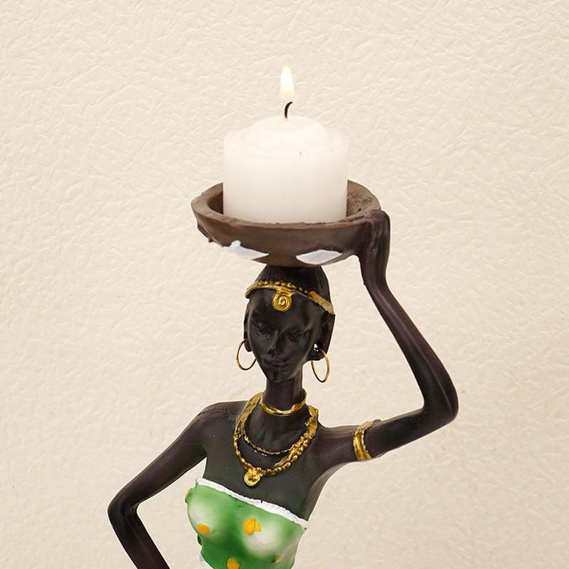 Handcrafted Resin Candle Holder - Ethnic Attire Series